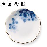 大倉陶園 ブルーローズ　梅型小皿イメージ